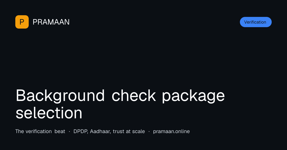 Editorial cover image for Background check package selection