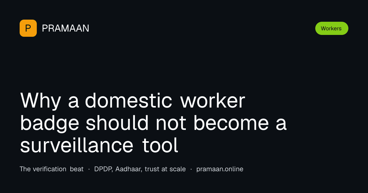 Editorial cover image for Why a domestic worker badge should not become a surveillance tool